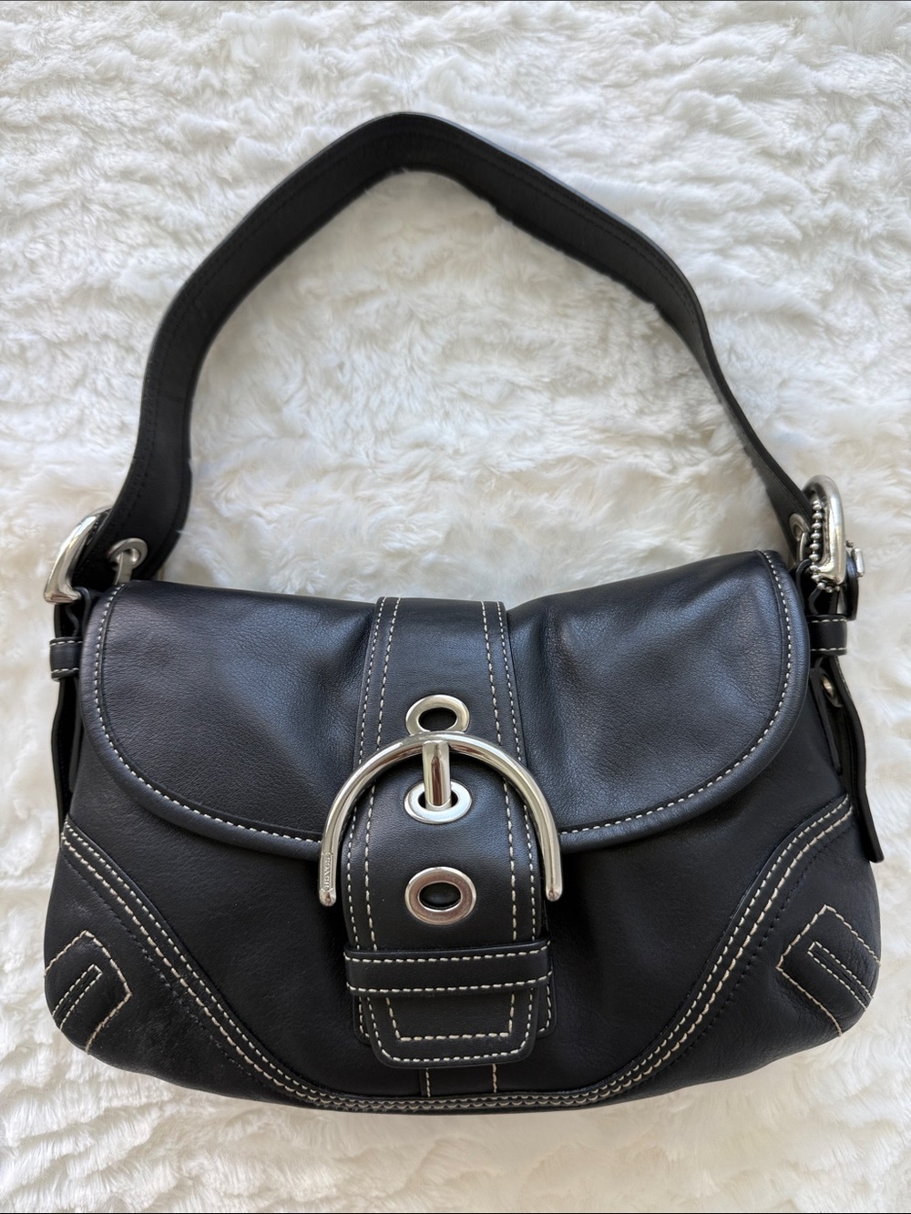 Coach Vintage Y2K Soho Black Leather Shoulder Bag - Picture 9 of 17